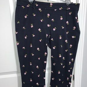 Navy with Pink flowers Chino Dress Pants